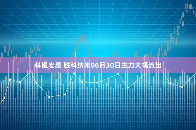 科银宏泰 胜科纳米06月30日主力大幅流出